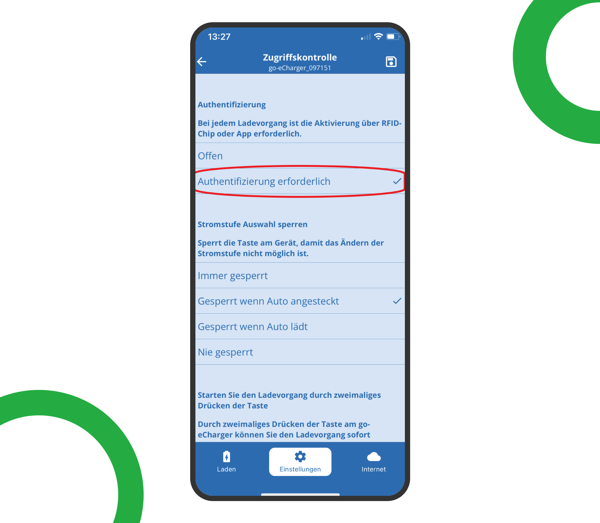 application de chargeur go-e