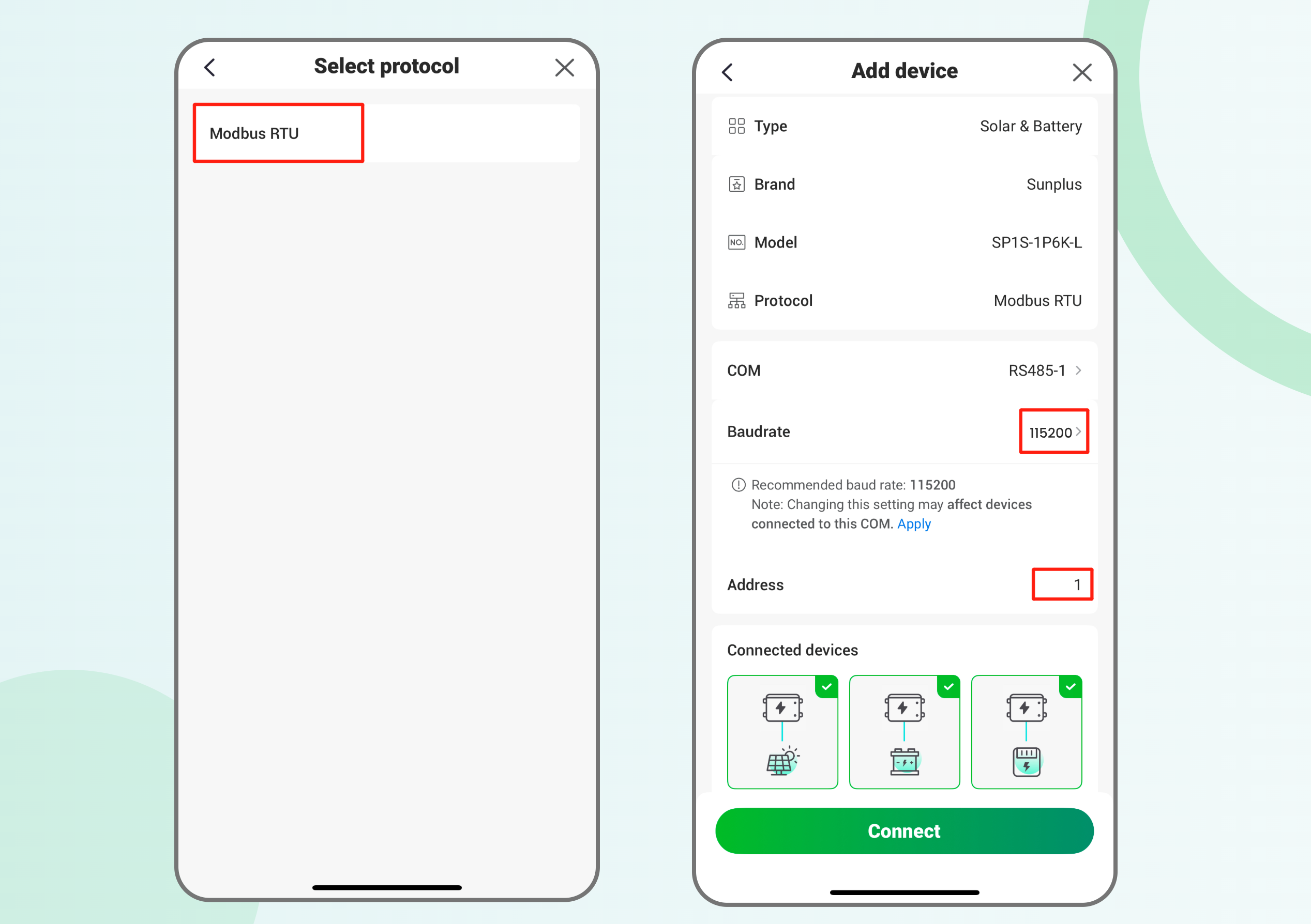 Set Protocol in enjoyelec App