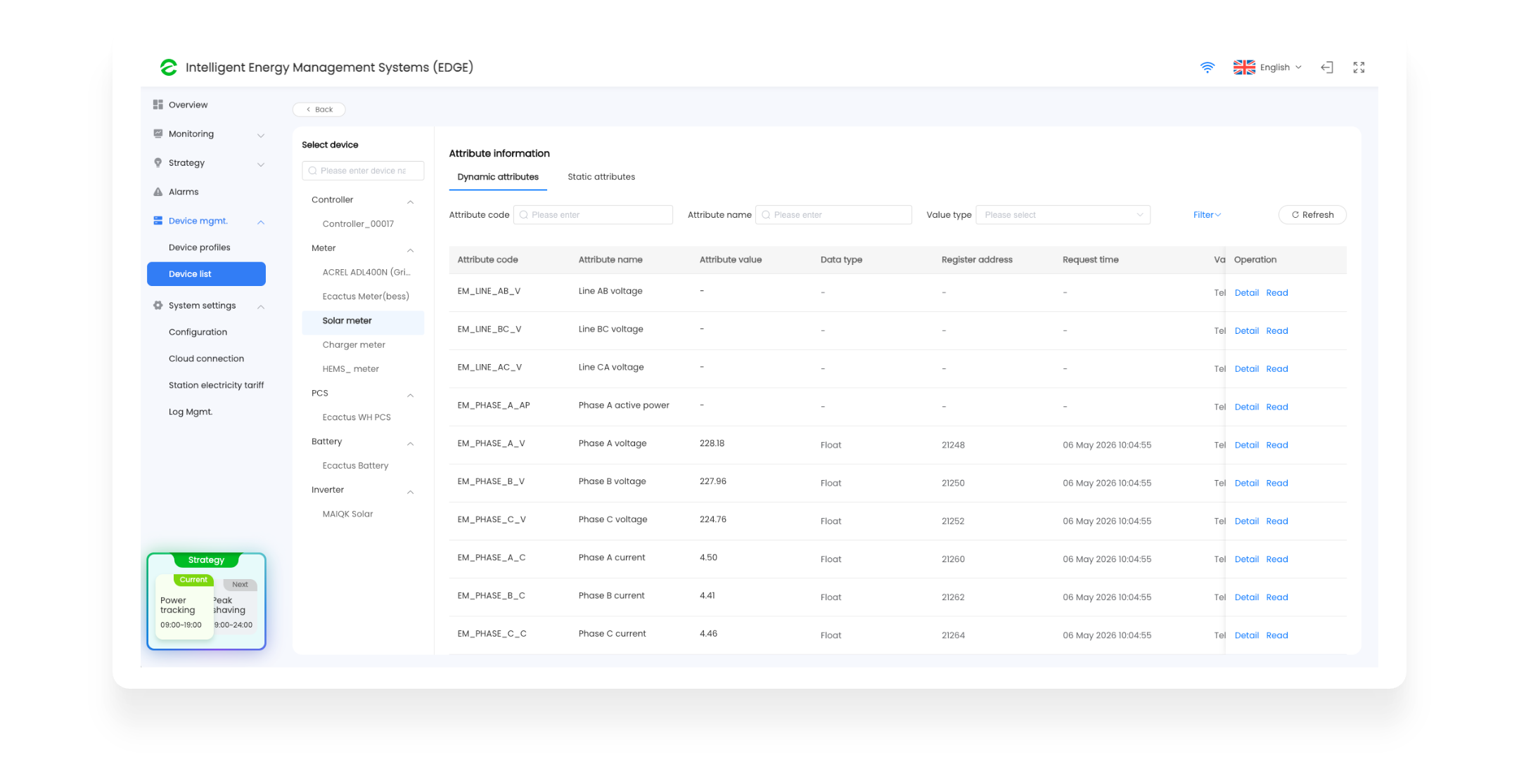 Modélisation et configuration des objets de l'appareil